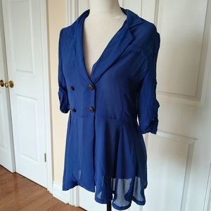 Vintage blue tunic top
